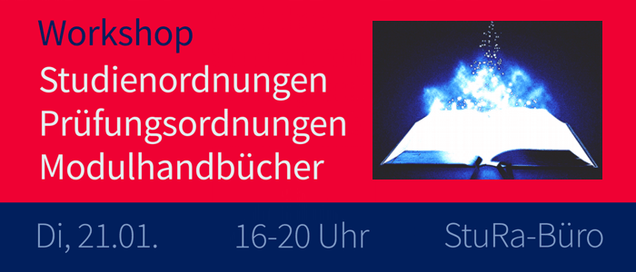 Workshop Studienordnungen, Prüfungsordnungen, Modulhandbücher